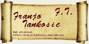 Franjo Tankosić vizit kartica